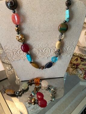 RARE VINTAGE HANDMADE JEWELRY 3 PIECE SET